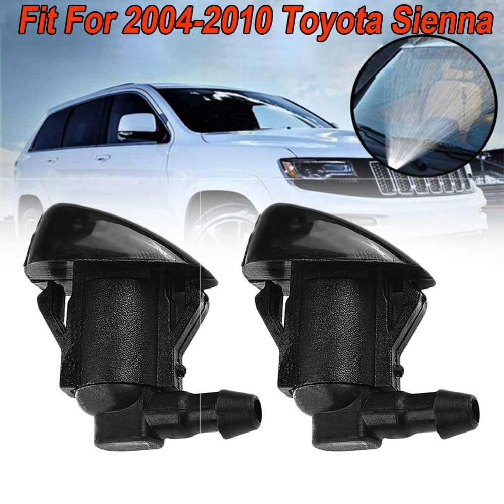 [IM] 2 ชิ้นเครื่องซักผ้ากระจกใบปัดน้ําฝนหัวฉีด Jet สําหรับ Toyota Sienna 2004-2010
