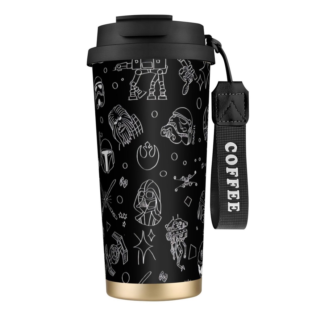 Star Wars 500ml แก้วกาแฟสแตนเลสหุ้มฉนวนดื่มร้อน/เย็น- ข้อความที่กําหนดเอง/ภาพถ่ายสําหรับของขวัญ