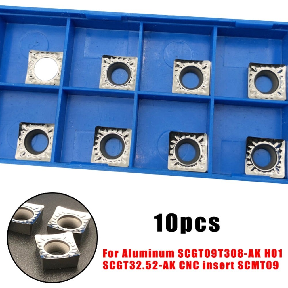 GOODC. 10 ชิ้นสําหรับอลูมิเนียม SCGT09T308-AK H01 SCGT32.52-AK CNC ใส่ SCMT09 เครื่องกลึงเครื่องมือ