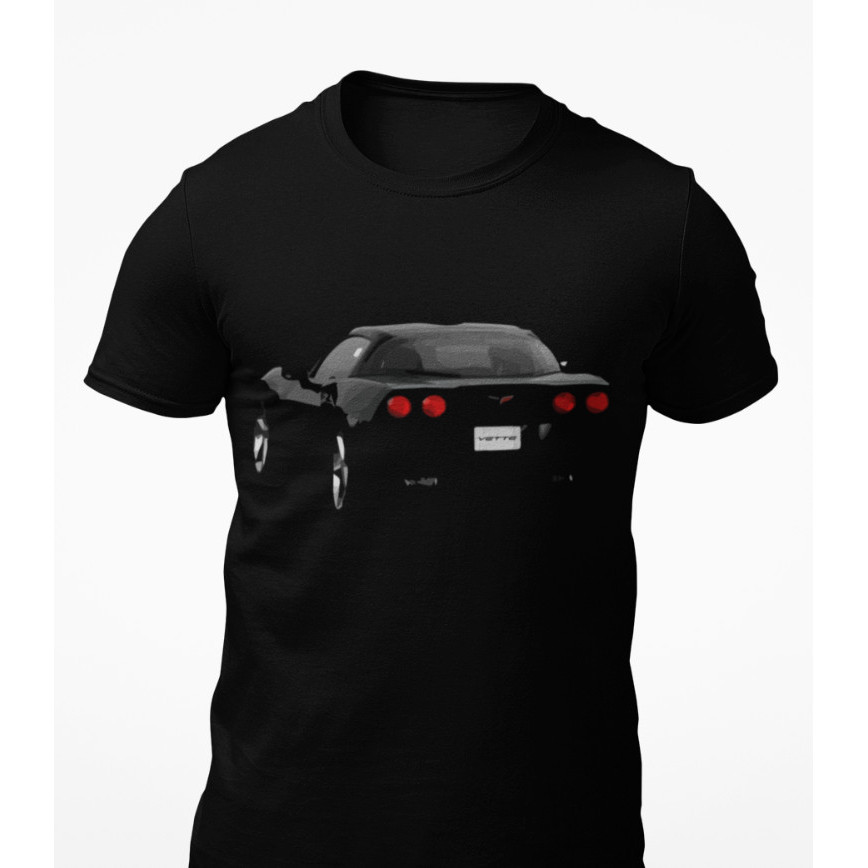 เสื้อยืด_unisex_ลาย_C6_Chevy_Vette ดีไซน์แขนสั้น สำหรับสวมใส่ในโอกาสต่างๆ