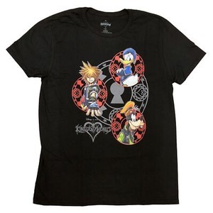 เสื้อยืดผู้ใหญ่ สไตล์ O-neck ยุค 90s Casual จาก Disney Kingdom Hearts Group