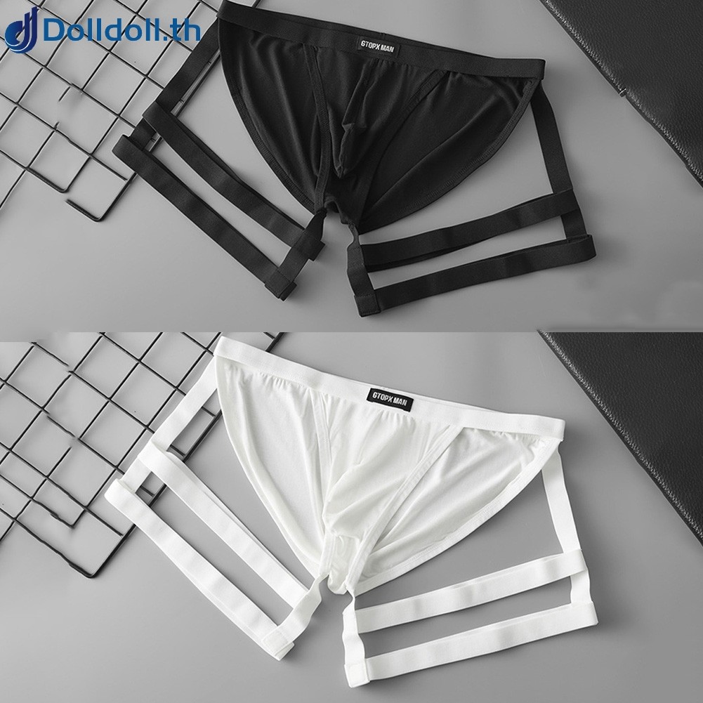 [DOLLDOLL] กางเกงชั้นในบุรุษแบบเอวต่ำระบายอากาศได้ดีและยืดหยุ่น