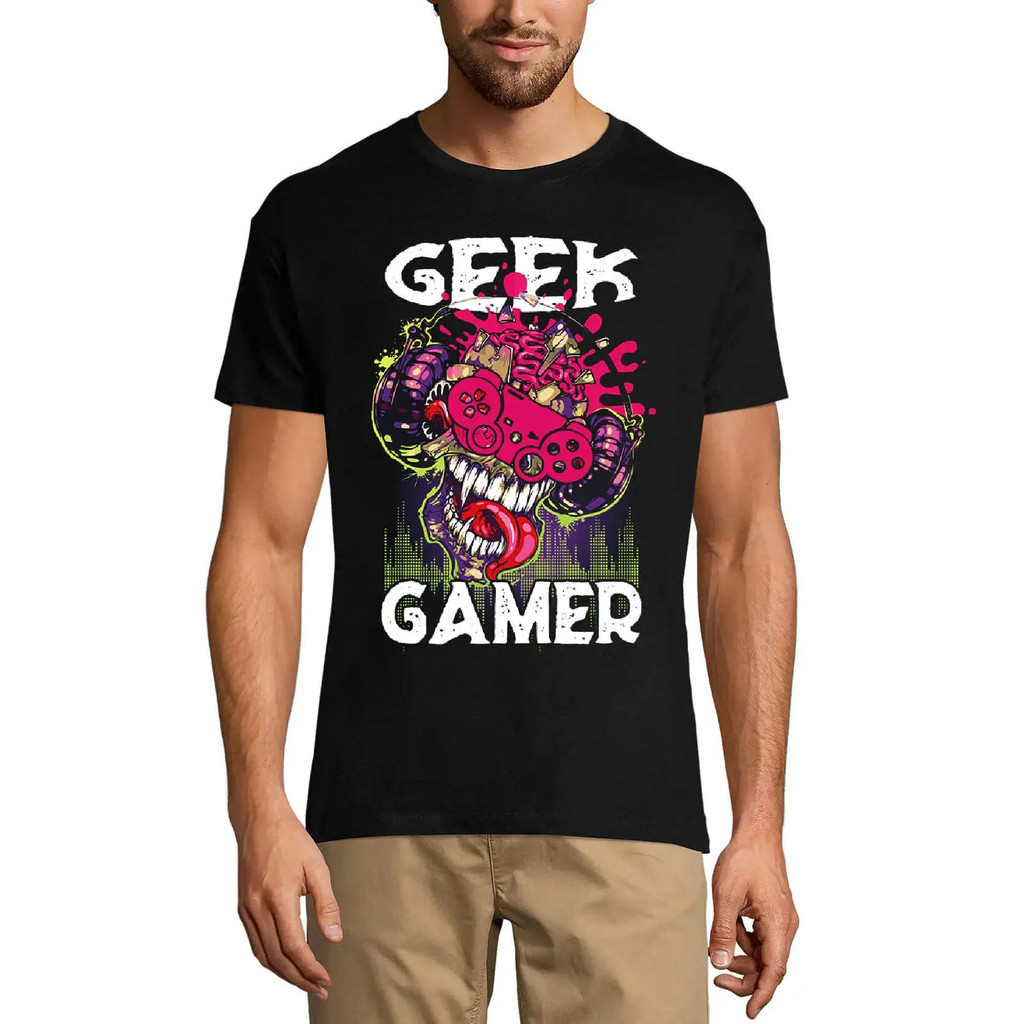 Ultrabasic Mens Geek Geek Gamer เสื้อยืด Tops Casual Streetwear เสื้อยืด Vintage