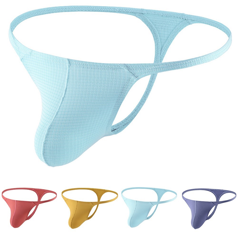 [BETL] Mens Thongs Briefs Low Waist Bulge Pouch Elastic G-string ชุดชั้นในกางเกง - รูปที่ 5
