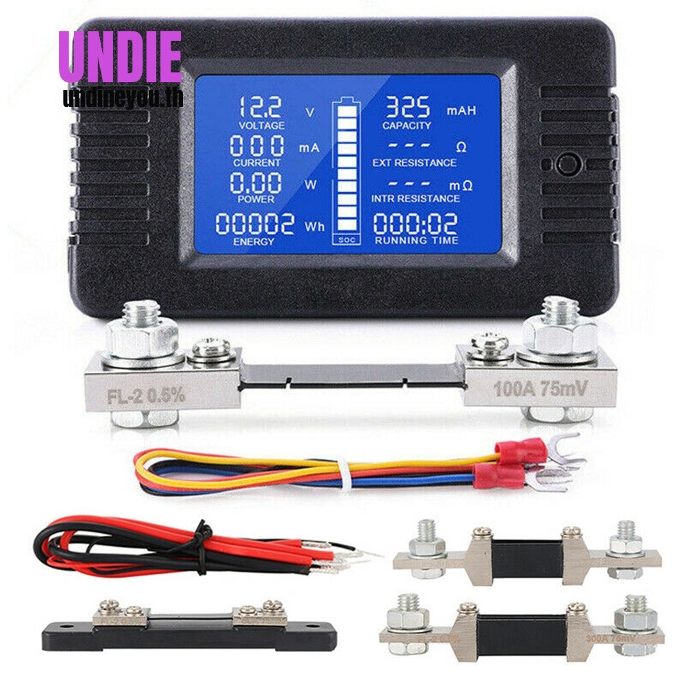 PZEM-015 เครื่องทดสอบแบตเตอรี่ DC แรงดันไฟฟ้าความจุพลังงานภายในและภายนอก