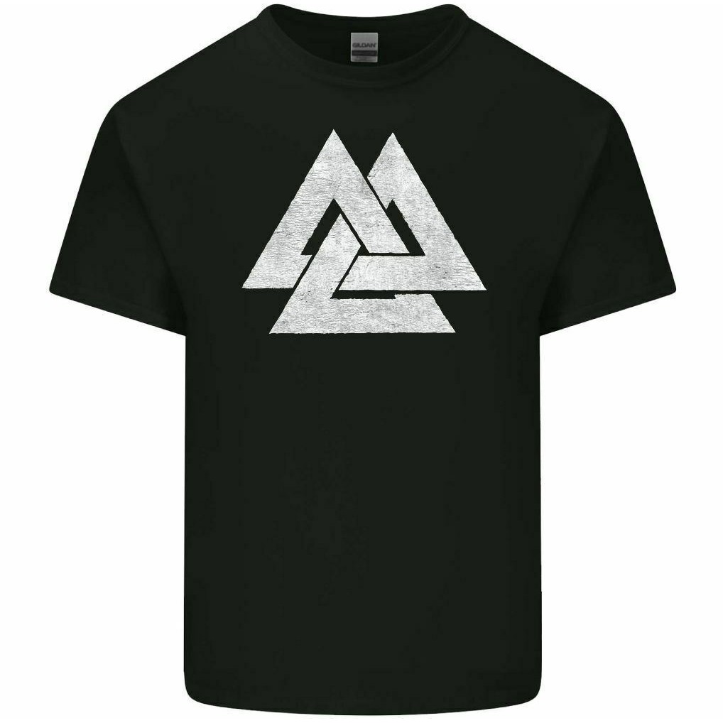 2025 Valknut Symbol Mens Tshirt Nourse Mythology Germanic Pagan Odin Valhalla
