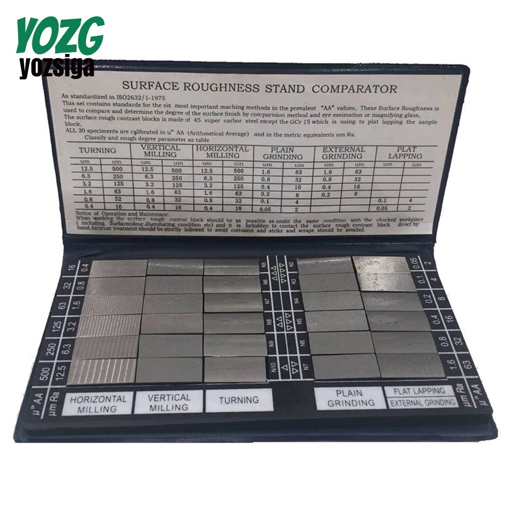 Surface Roughness Comparison Sample Block Ra0.05-12.5mm Roughness Sample Block