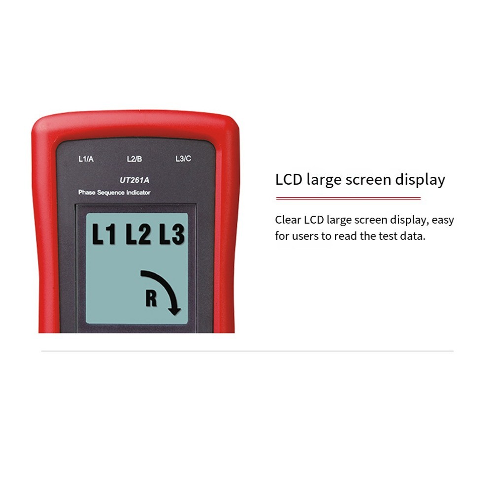 [ROLADY] UT261A 3-Phase Sequences Tester Rotation Meter ลําดับเฟสตัวบ่งชี้ 40-690V
