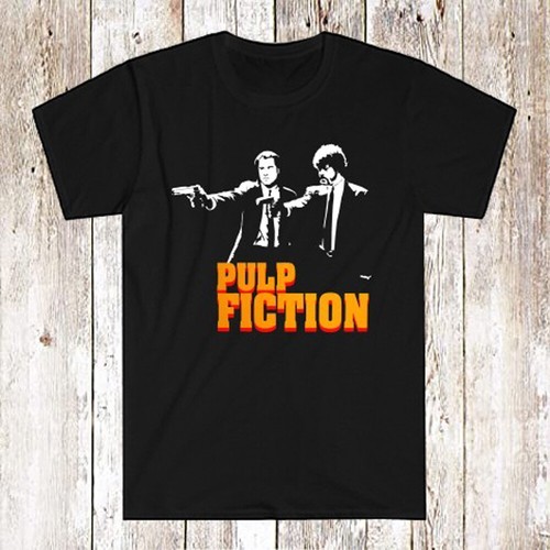 2025 Pulp Fiction Movie Mens Black Tshirt