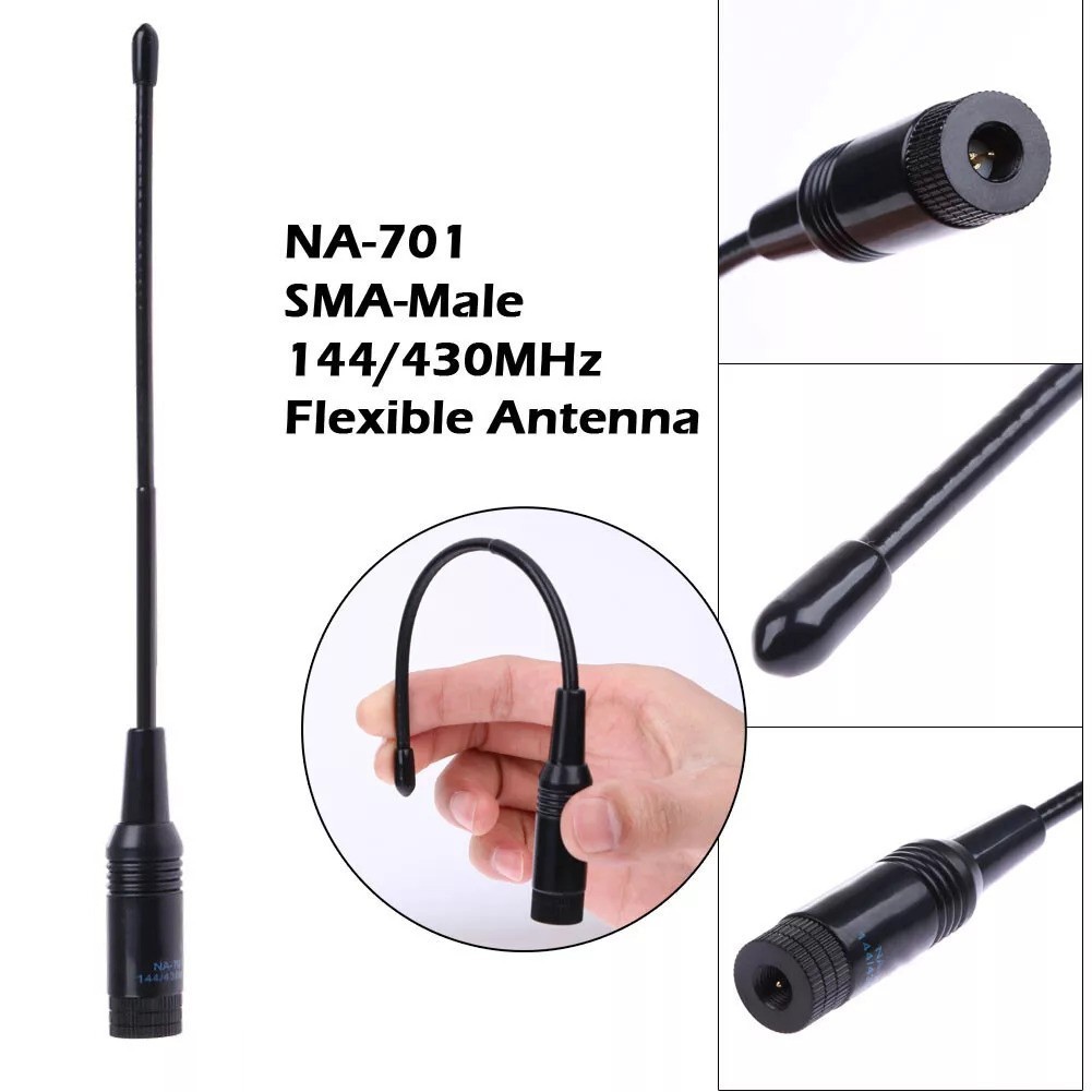 SWTDRM HotDual-band 144/430MHz -701 สําหรับ SMA-Male เสาอากาศวิทยุสําหรับ Yaesu 6 7 8R