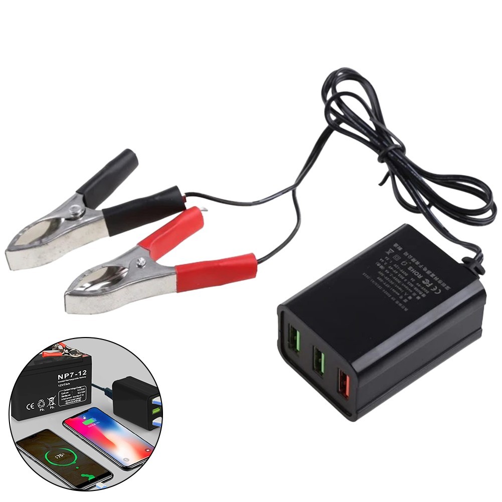 [ลดกระหน่ํา] 12V/24V ถึง 5V 3-Port USB Charger Usb Charger Multiport Usb Charger