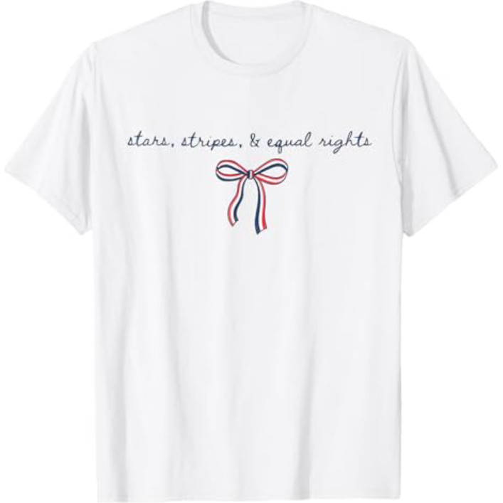 Stars Stripes And Equal Rights Bow Coquette Rights Men เสื้อยืด