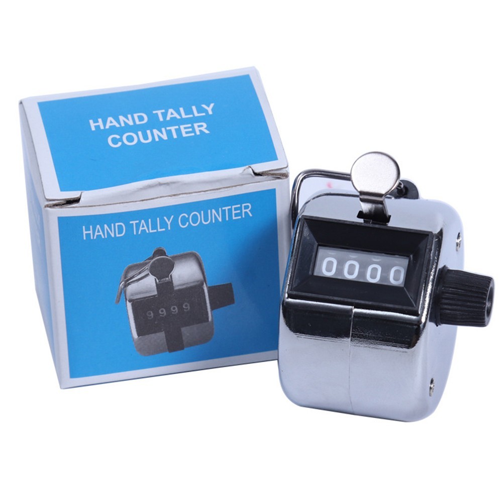 Bestshe1.th❤️4 หมายเลขดิจิตอลมือถือ Tally Counter Clicker คู่มือนับ 9999