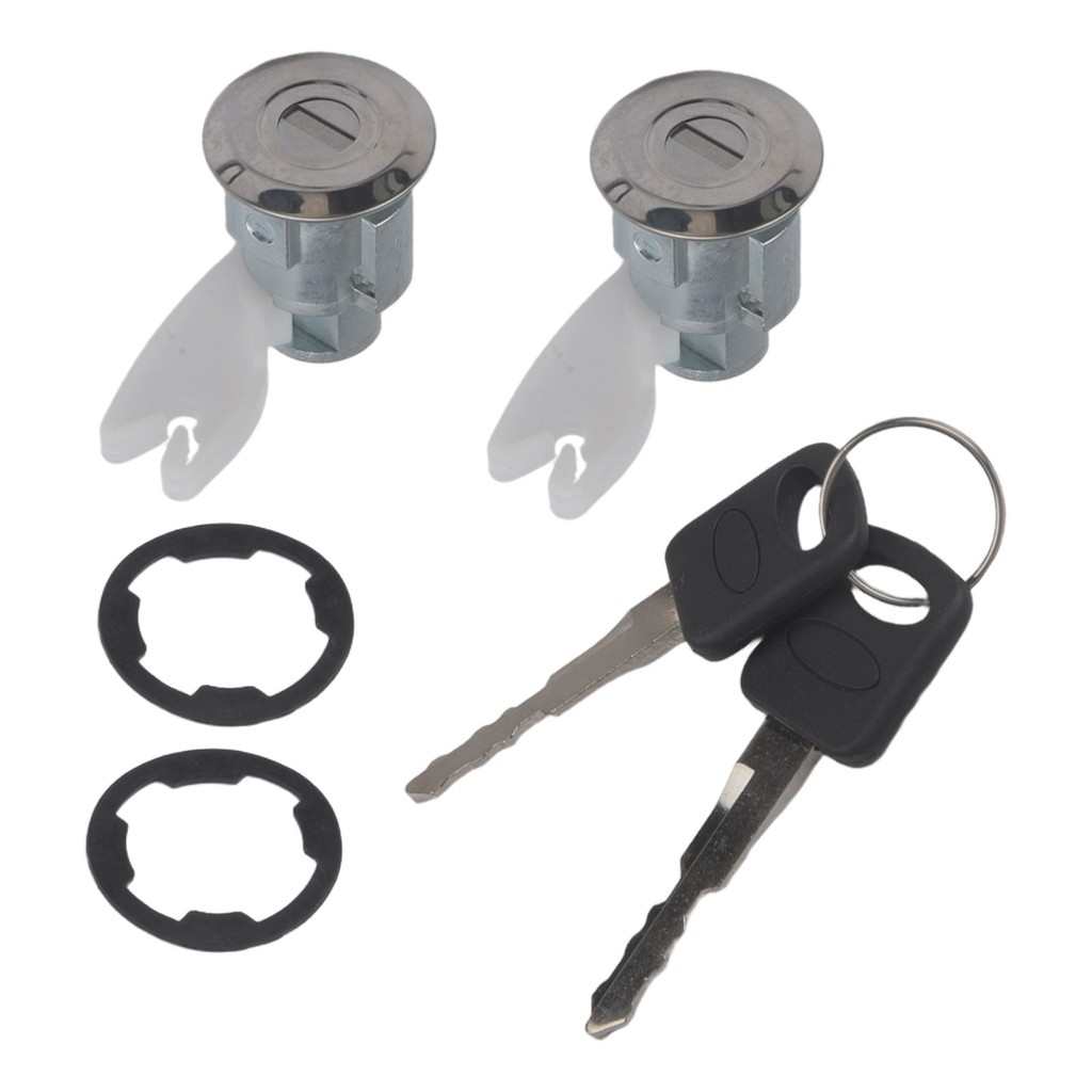 1 ชุดกระบอกล็อคประตูพร้อมชุดกุญแจสําหรับ Ford F-150 F-250 F-350 F2UZ1522050ก