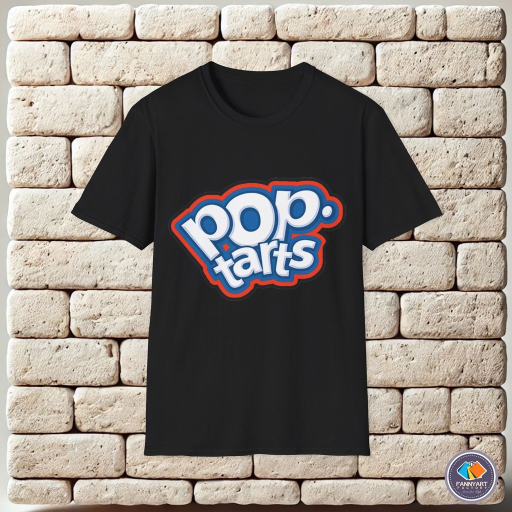 เสื้อยืด unisex สำหรับผู้ชาย ออกแบบโดยมีลายเซ็นต์จาก Pop-Tarts เหมาะสำหรับเป็นของขวัญสนุกๆ