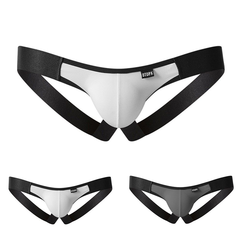 Men's Thong Jockstrap Supporter Low-Rise ชุดชั้นในสำหรับผู้ชายใหม่