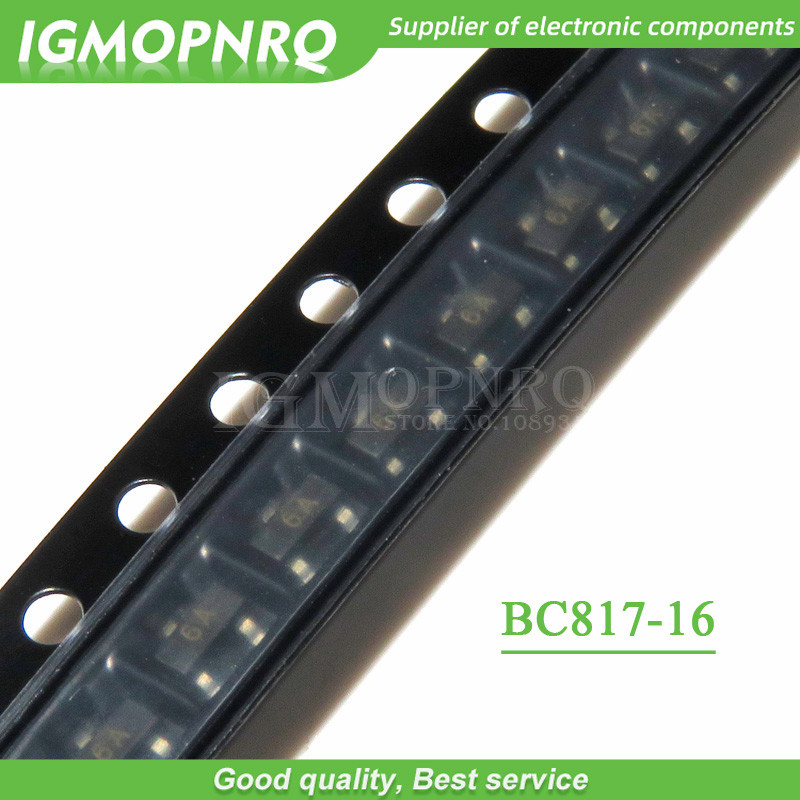 ใหม่ 100PCS BC817 16 817 16 SOT23 SOT23 SOT23 3 SMD 6A ทรานซิสเตอร์