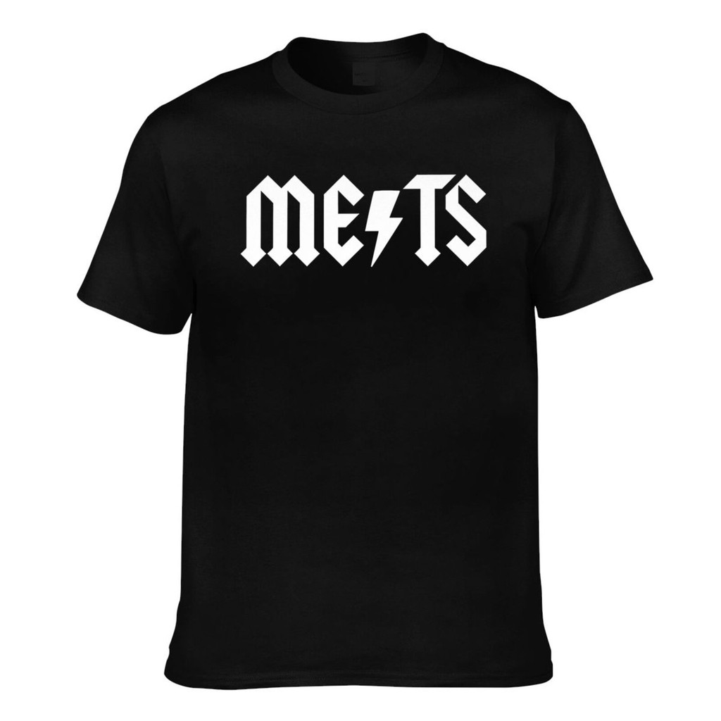 Casual พิมพ์ Mets Funny Mets Raglan Baseball เสื้อยืดผ้าฝ้ายผู้ชาย
