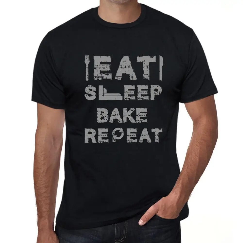 เสื้อยืดพิมพ์ลาย Eat Sleep Bake ทําซ้ํา - Eat Sleep Bake