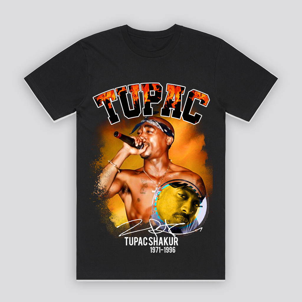 เสื้อยืดสั่งทํา Tupac 2Pac Makaveli Music Hip Hop R&B Vintage Tee Artist Pop