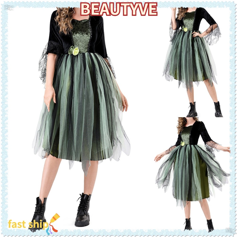 BEAUTY HOTWomen Party Dress Stage Costume Performance Wicked Witch ชุดคอสเพลย์เครื่องแต่งกาย