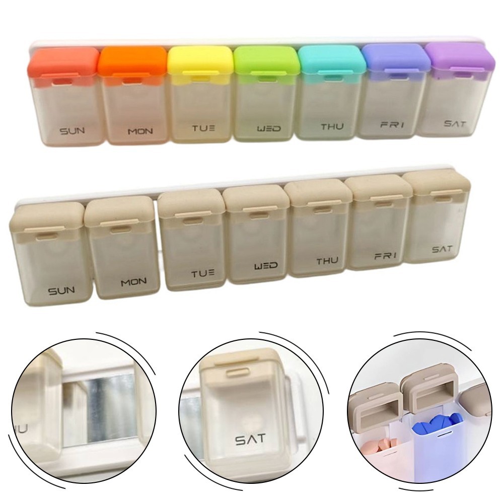 SWTDRM Hot7-Day Magnetic ที่ถอดออกได้อาหารเสริมสําหรับ Meds วิตามินและน้ํามันปลา