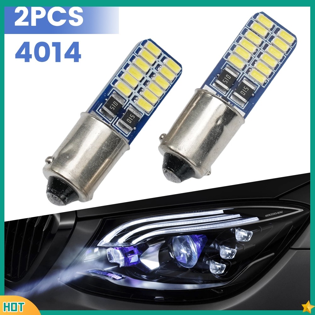 jelly 2x ไฟรถยนต์ CANBUS BA9S 4014 24LED ไฟถอยหลัง Parkin