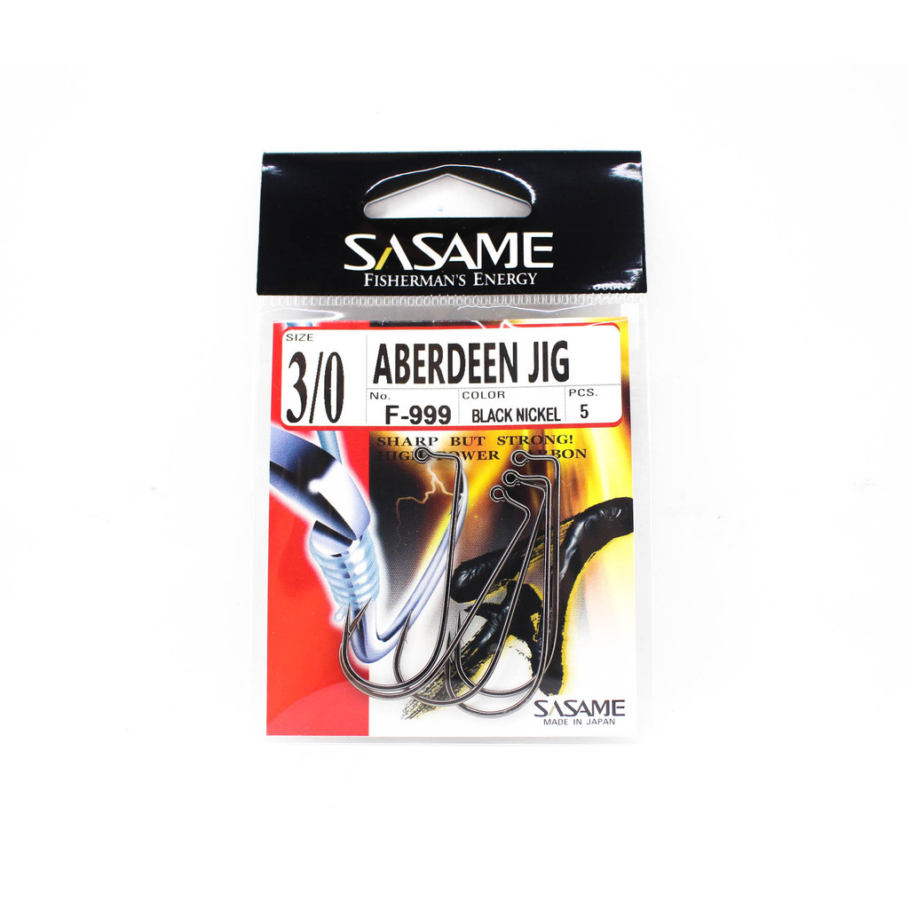 Sasame F-999 Aberdeen Jig Hook ขนาด 3/0 (7363)