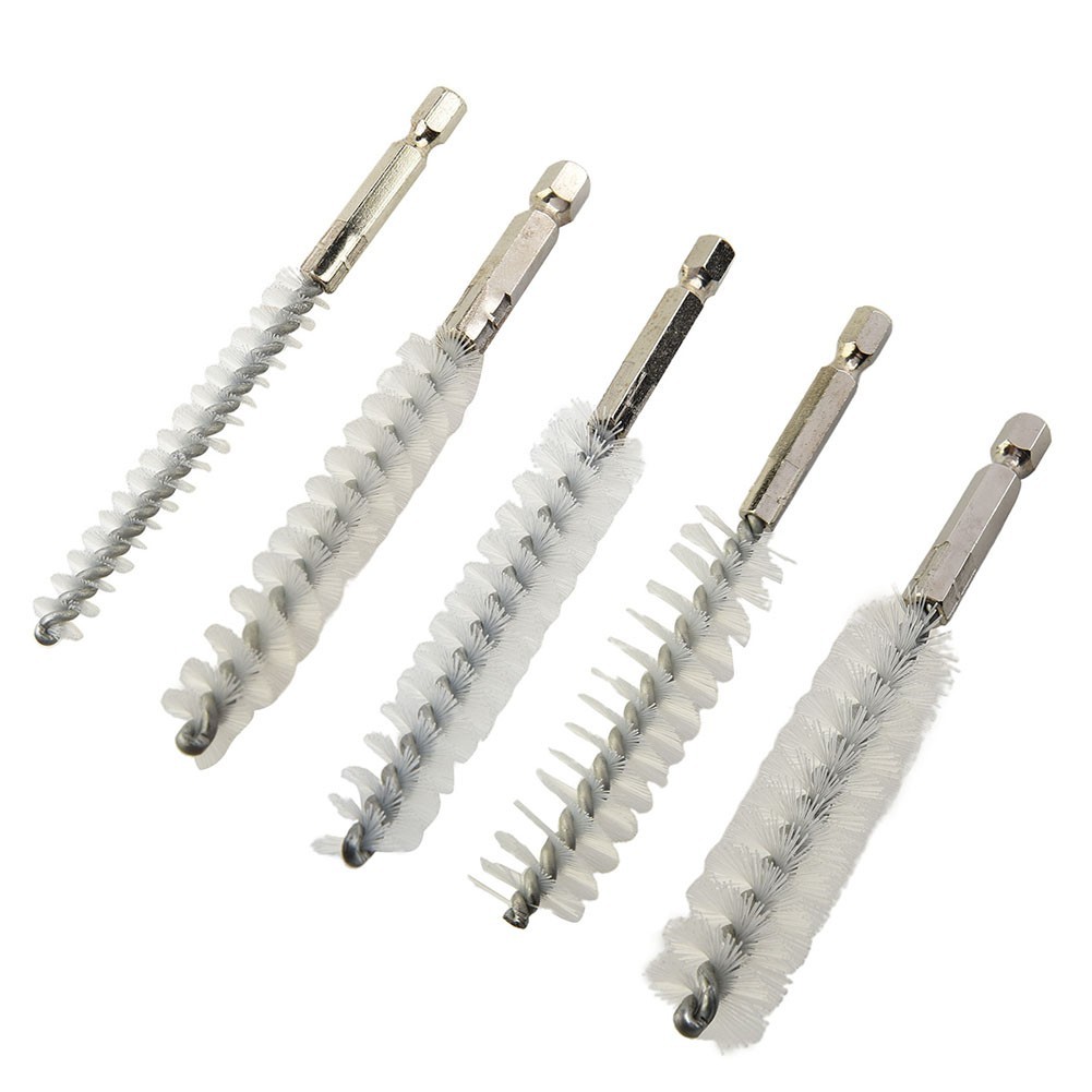 [SWHOME] 8-19mm Wire Brush Tube Machinery Cleaning Nylon Brush Washing Polishing Tool [AUG]