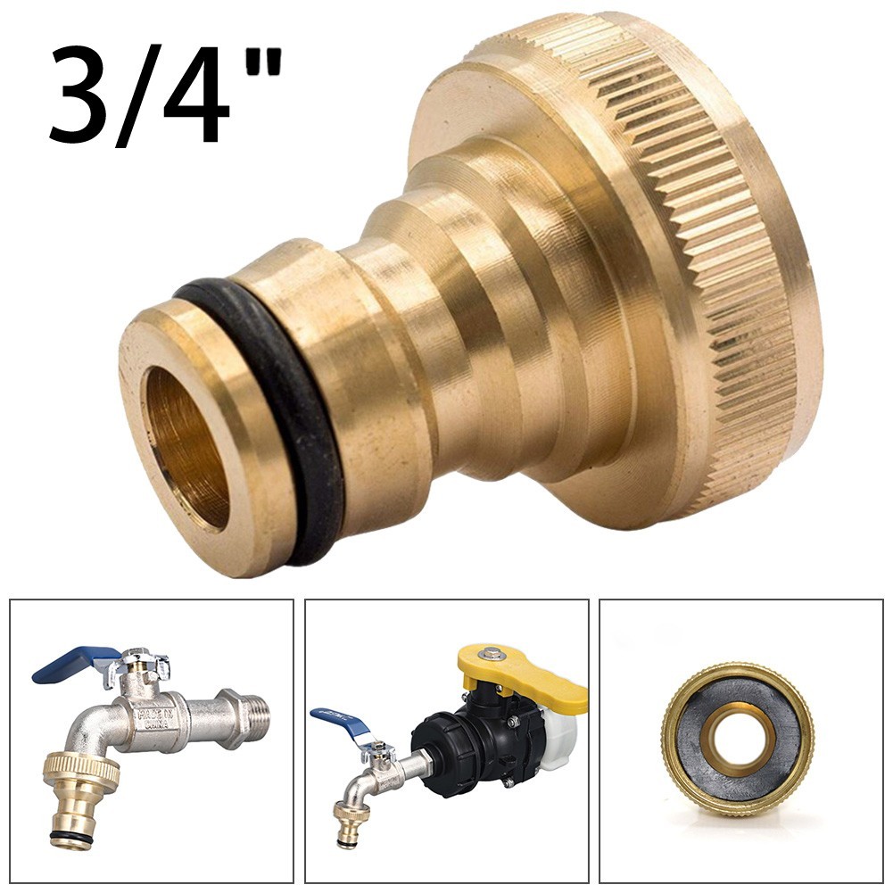WATE FastBrass G3/4in Garden Tap Connector ท่อน้ํา Adaptor Quick Release - รูปที่ 2