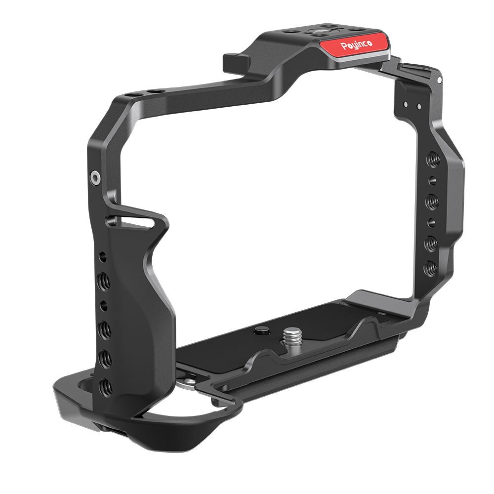 Poyinco JN-134 กล้องกรงกล้องวิดีโอกรงรองเท้าเย็น Mount 1/4 นิ้วด้ายอลูมิเนียมสําหรับ Z63 Z6III Nmus 