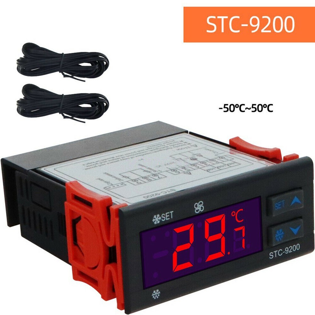 [SWHOME] AC 220V เครื่องควบคุมอุณหภูมิแบบดิจิตอล STC-9200 รวมสารละลายน้ําแข็งสองเซ็นเซอร์
