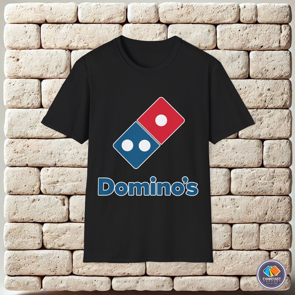 ท็อปส์ซูโลโก้ร้านอาหารพิซซ่าของ Dominos Casual Streetwear เสื้อยืด Unisex
