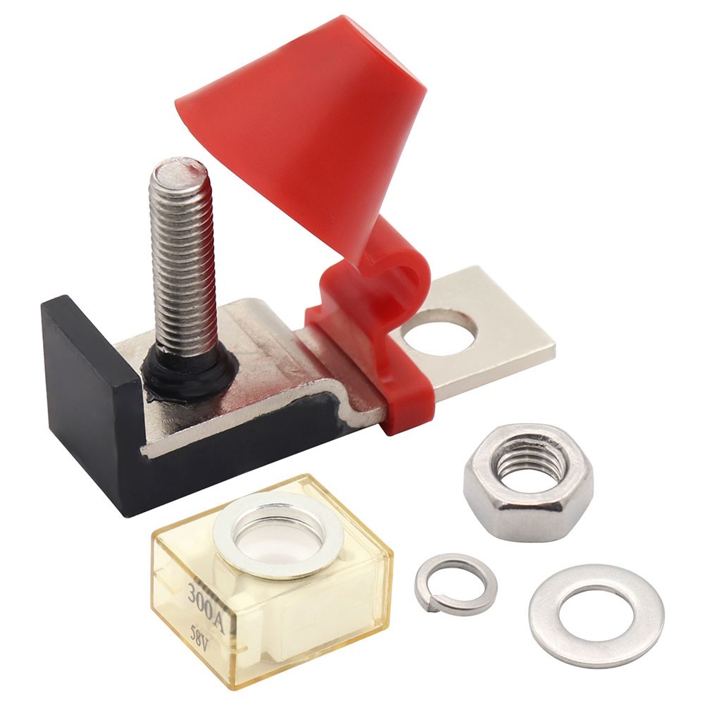 <BESTSHOPPING> M8 Terminal Mount Fuse Block Kit 30A-300A 58V Water Proof Fuse Battery Terminal