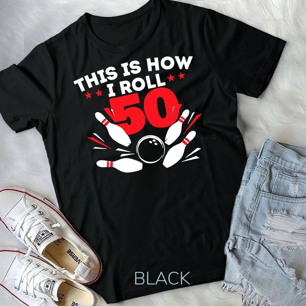 50Th Birthday Bowling Lover 50 Years Old Bday T-Shirt เสื้อยืด Unisex