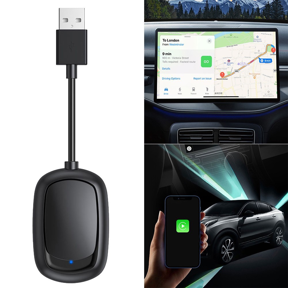 [GR] ไร้สายสําหรับ Carplay สําหรับ Android Auto AI Box แบบมีสายถึงไร้สายสําหรับกล่อง AI อัจฉริยะ