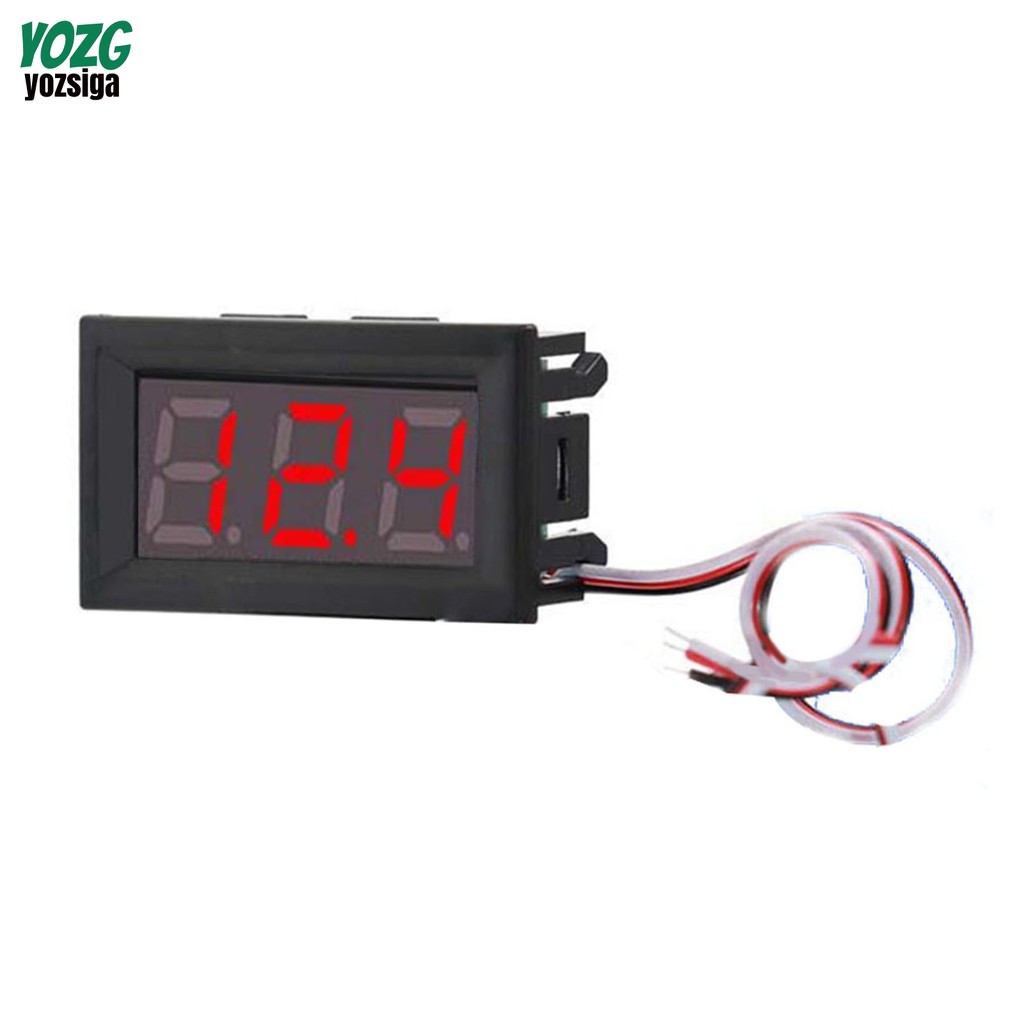 0.56 นิ้ว 3 สาย LED Digital DC โวลต์มิเตอร์ DC0V-30V การป้องกันการเชื่อมต่อย้อนกลับ