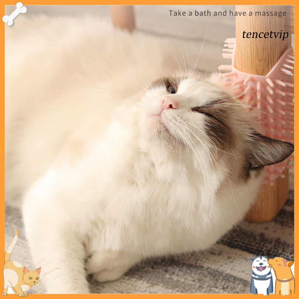 [Vip] Corner Pet Brush Massage Rubbing Board Multifunctional Silicone Self Grooming Comb Cat Scratch