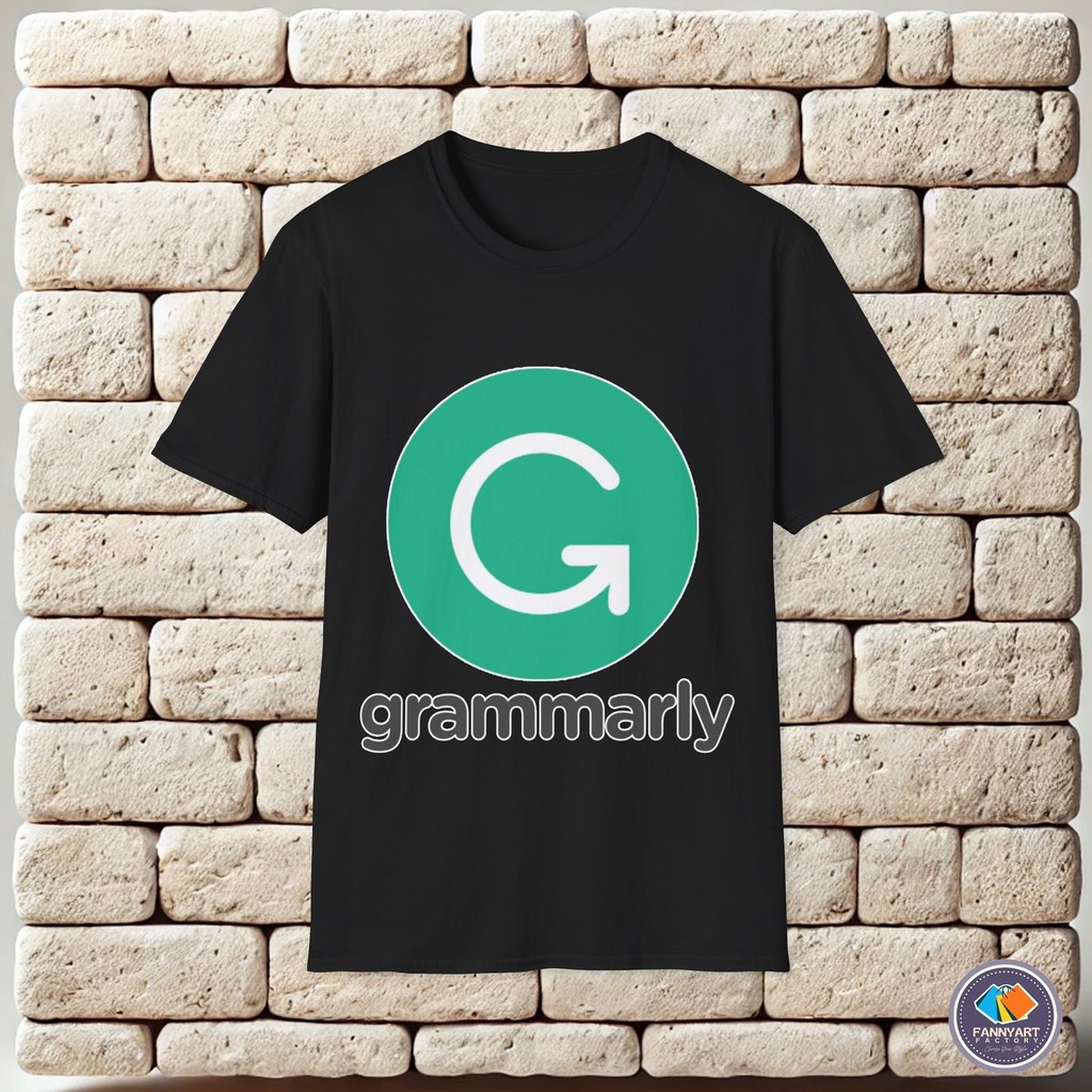 เสื้อยืดโลโก้ Grammarly สไตล์_unisex แบบคูลๆ กะทัดรัด พร้อมศิลปะเกมและอนิเมะ
