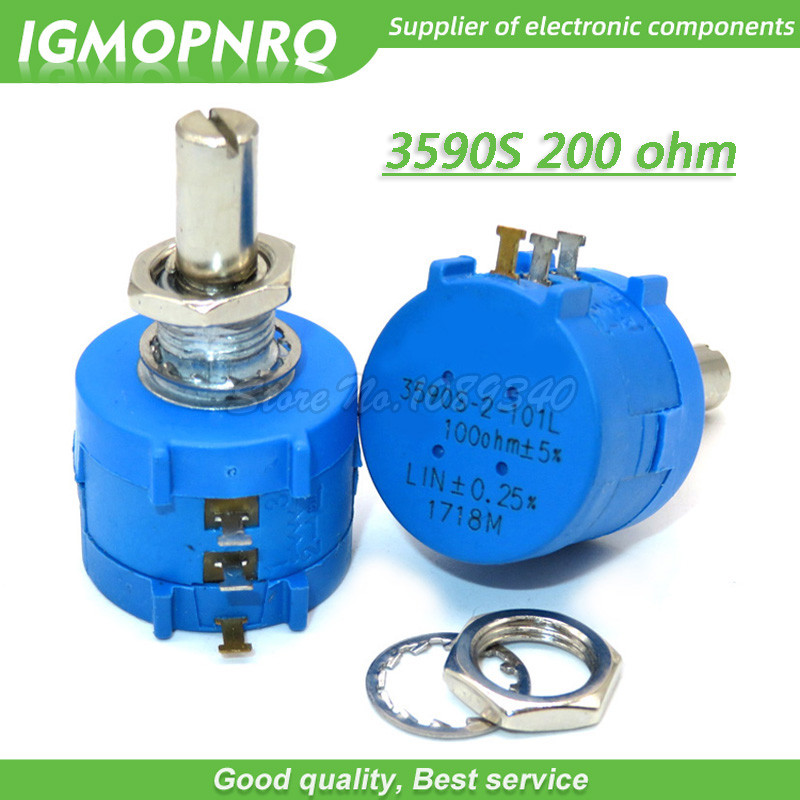 ใหม่ 1PCS 3590S 2 201L 3590S 200ohm 201 3590S 2 201 3590S 201 Precision Multiturn Potentiometer 10 แ