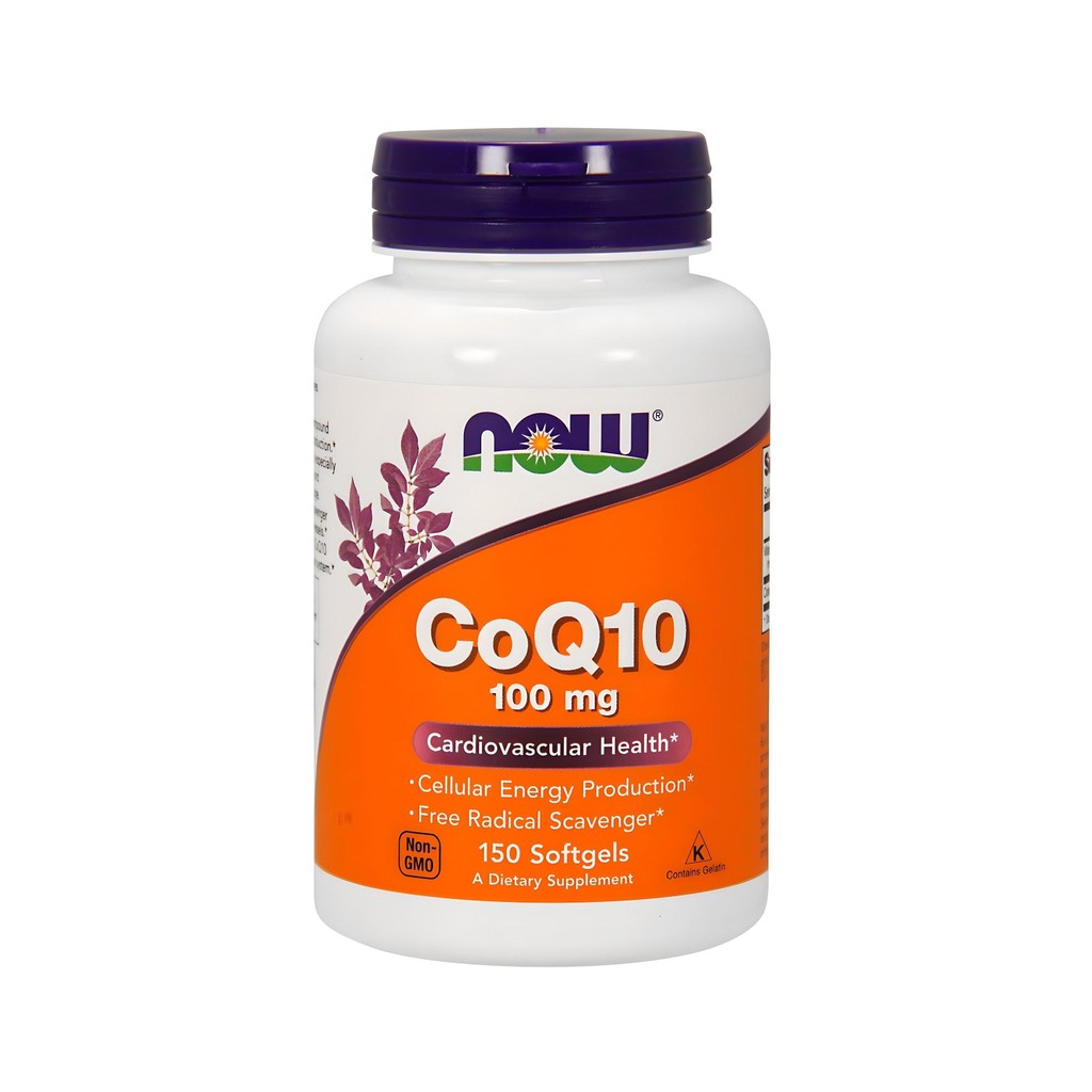 NOW Foods CoQ10 100มก. ซอฟท์เจล 150 นับ