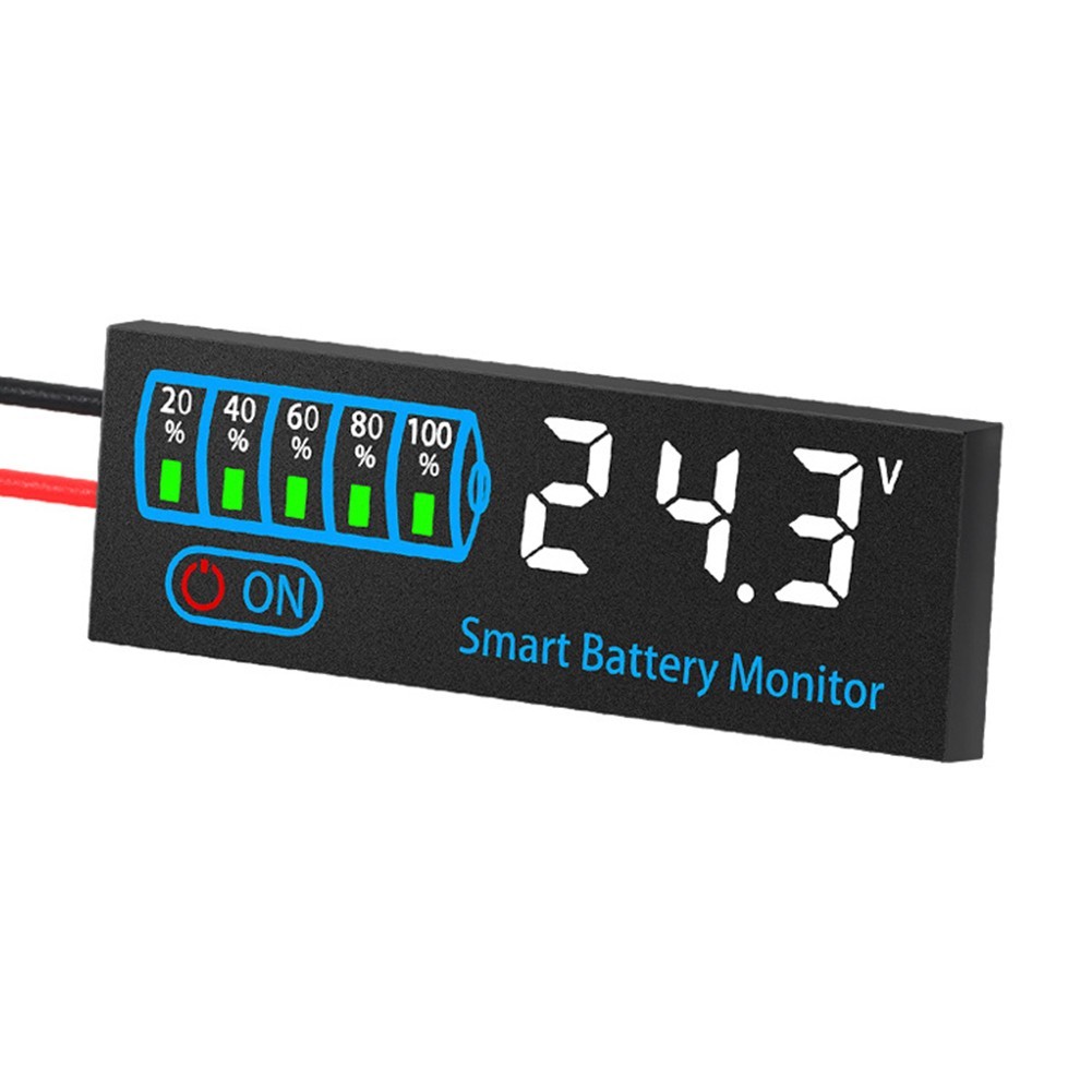 [จัดส่งเร็ว] จอแสดงผล LED DC 7-55V ไฟแสดงสถานะการชาร์จแรงดันไฟฟ้า 20MA พร้อมจอแสดงผลพลังงานสัญญาณเตือน [AUG]