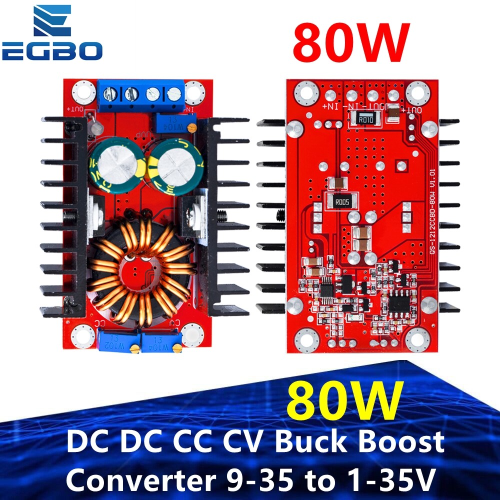 DC DC CC CV Buck Boost Converter 9-35 ถึง 1-35V 80W Buck Booster DC Step Down Step Up อะแดปเตอร์โมดู