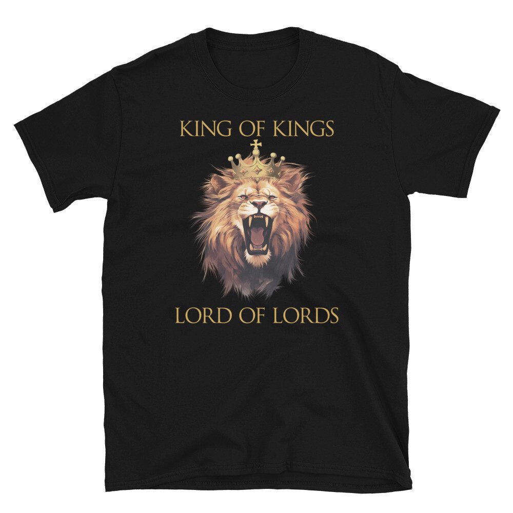 เสื้อยืดแขนสั้น Unisex ธีม King of Kings และ Lion King