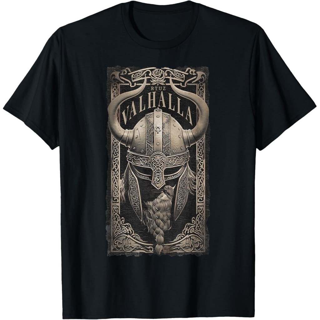 Valhalla Odin Thor Runes Viking Helmet Warrior Viking T-Shirt
