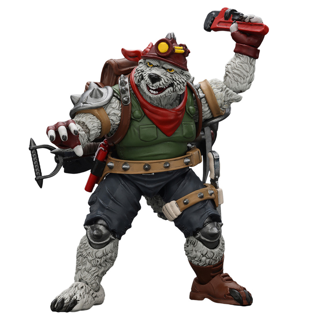 HIPLAY JOYTOY TMNT-Dirtbag & Groundchuck & Rahzar 1/18 Scale Action Figure บทบาทการ์ตูน