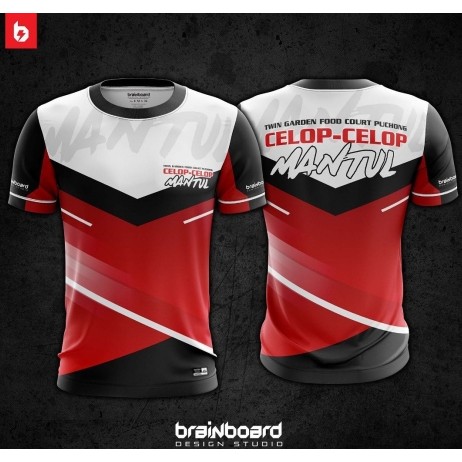 TWIN GARDEN FOOD COURT PUCHONG CELUP-CELUP MANTUL Tshirt / Baju Microfiber Jersi / Jersey ระเหิด / เ