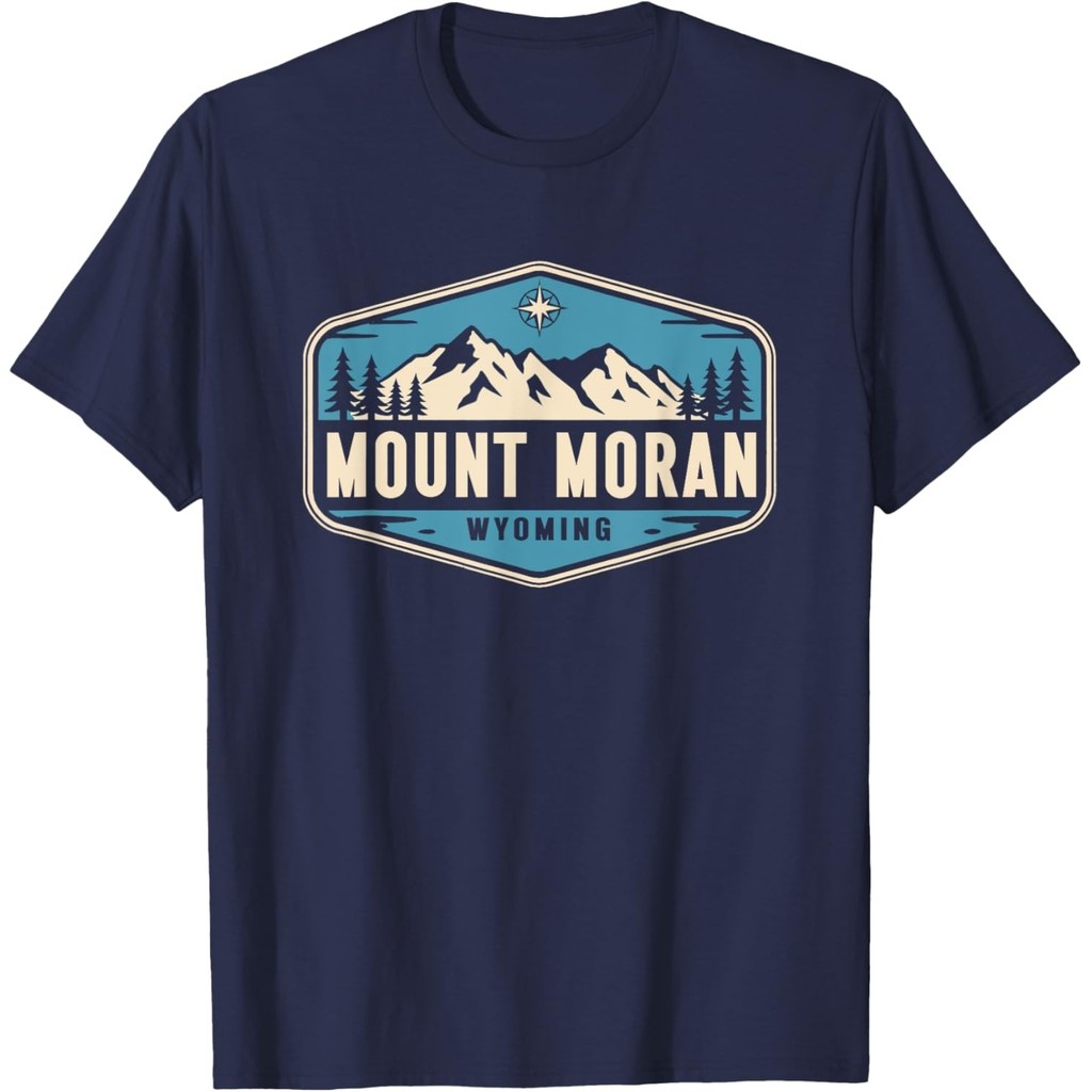 เสื้อยืดกราฟิก Mount Moran Wyoming Nature Mountain