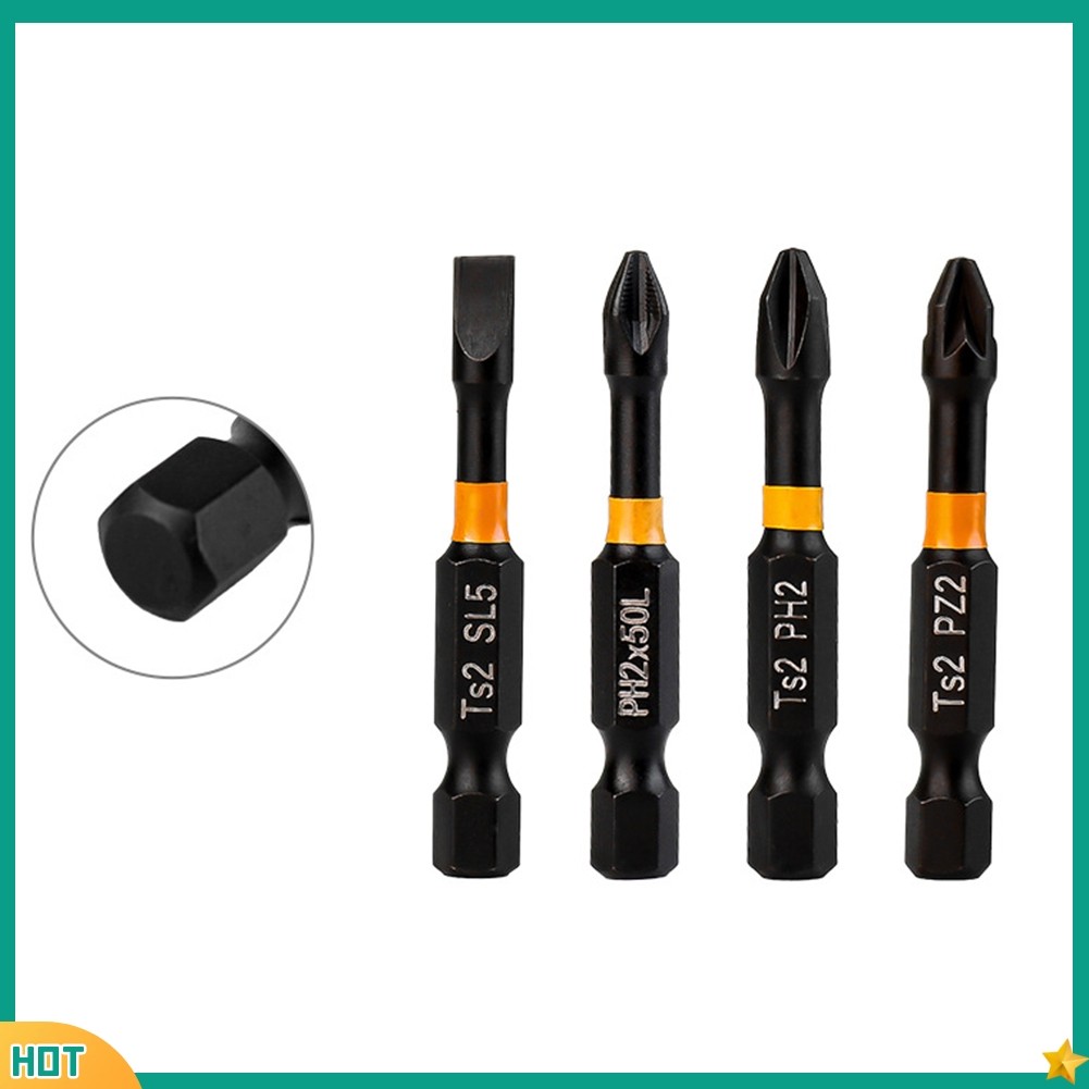 SUSTORE 1 ชิ้นไขควงบิตหกเหลี่ยมจับบิตข้าม One-Word Bit แม่เหล็กชุดหัว