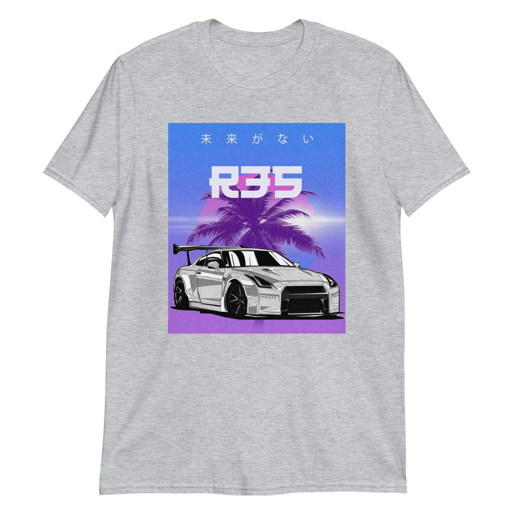 Gtr R35 Gt-R Skyline Jdm Vaporwave Aesthetic Vapor Dreams Chillwave เสื้อยืด